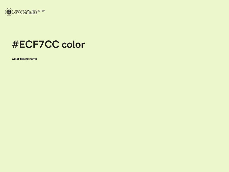 #ECF7CC color image