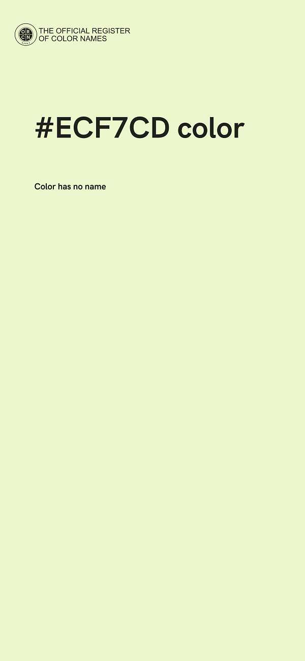 #ECF7CD color image