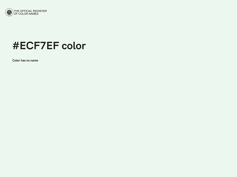 #ECF7EF color image