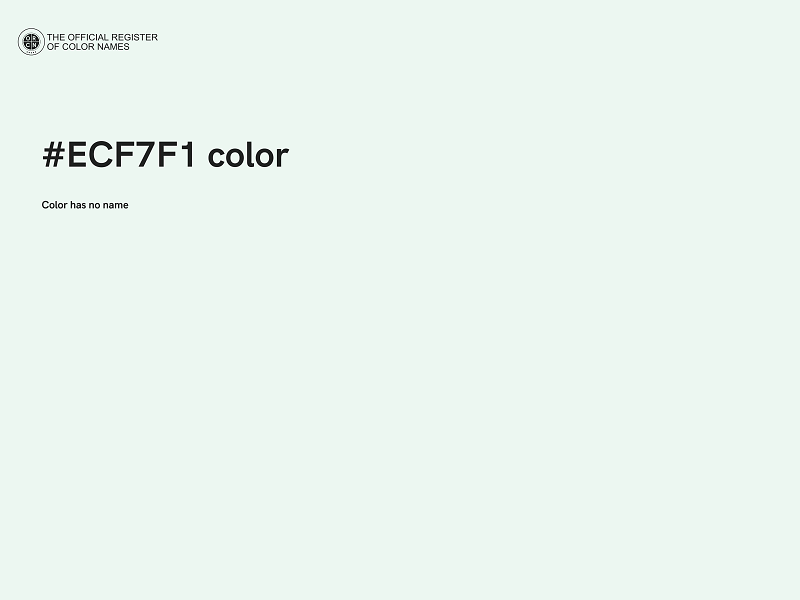 #ECF7F1 color image