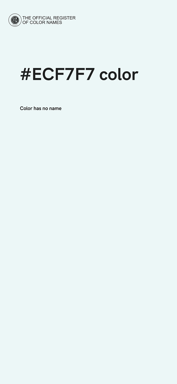 #ECF7F7 color image