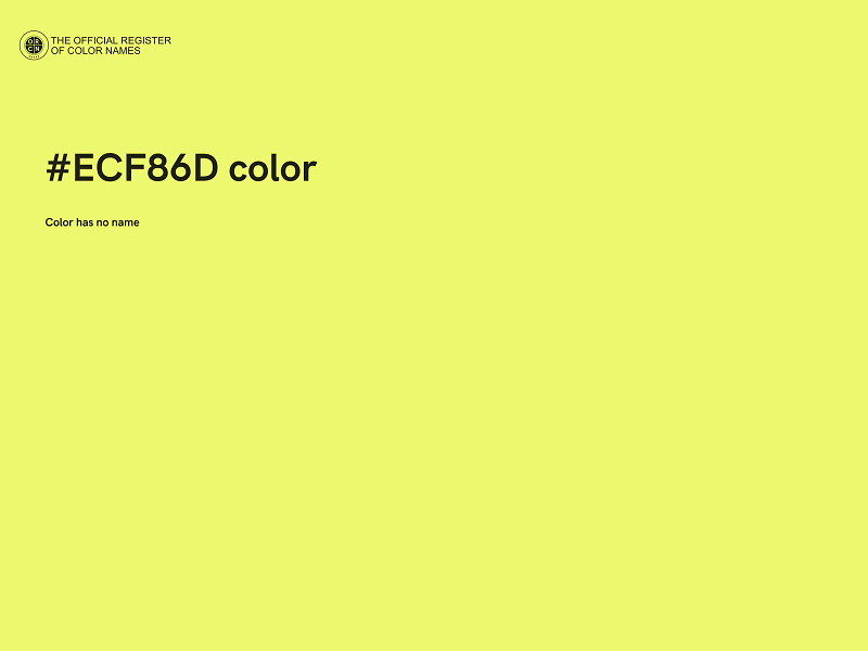 #ECF86D color image