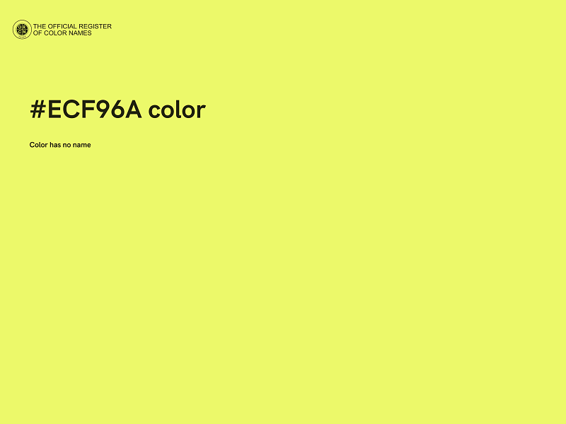 #ECF96A color image