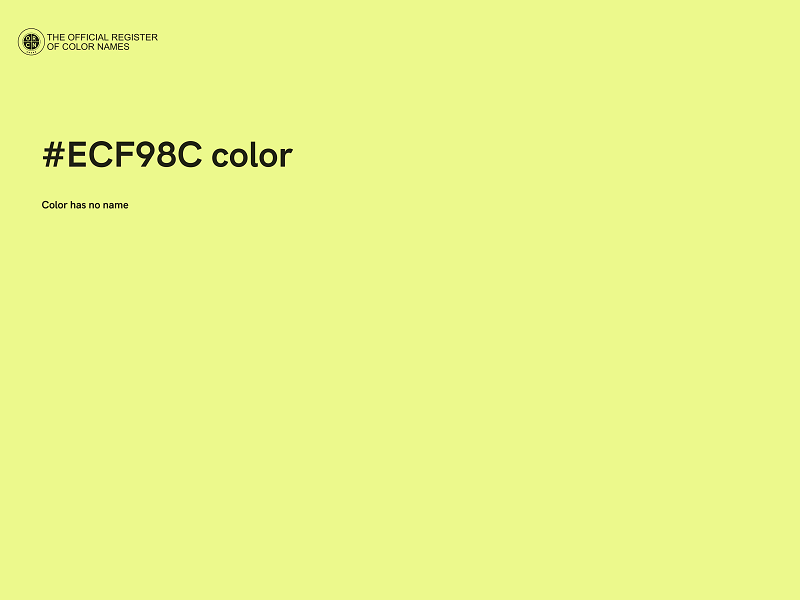 #ECF98C color image