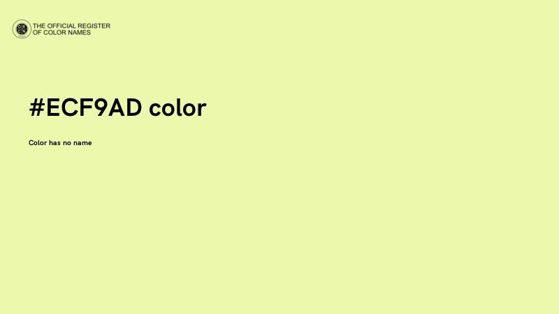 #ECF9AD color image