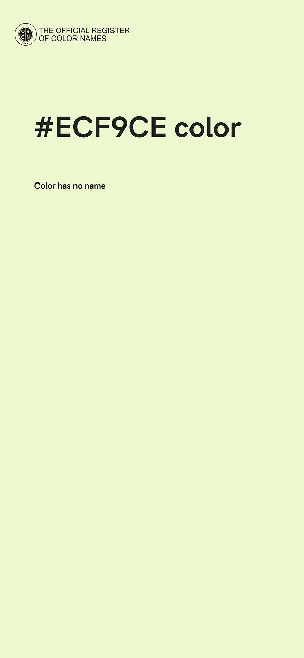 #ECF9CE color image
