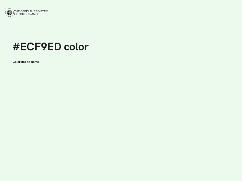 #ECF9ED color image