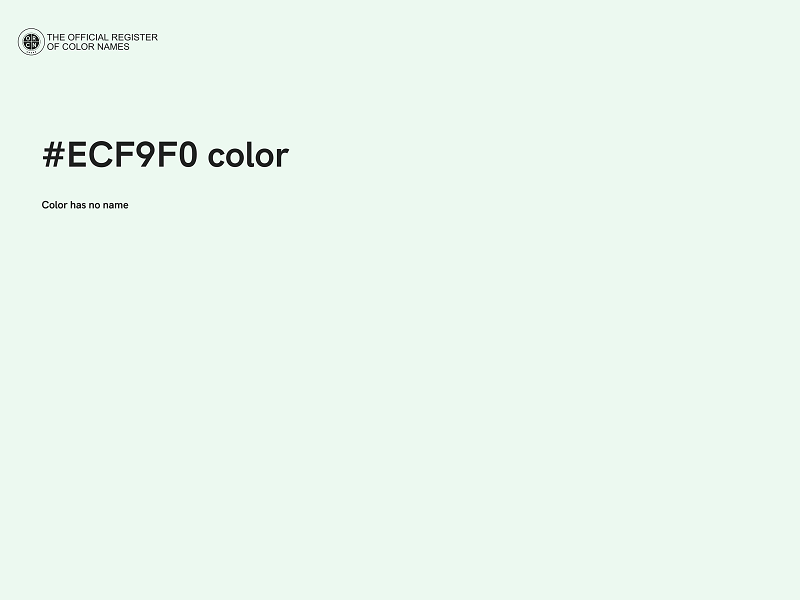 #ECF9F0 color image