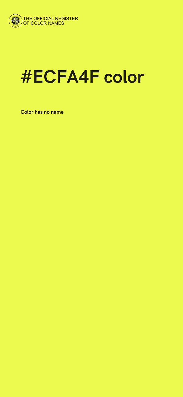 #ECFA4F color image