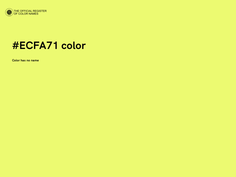 #ECFA71 color image