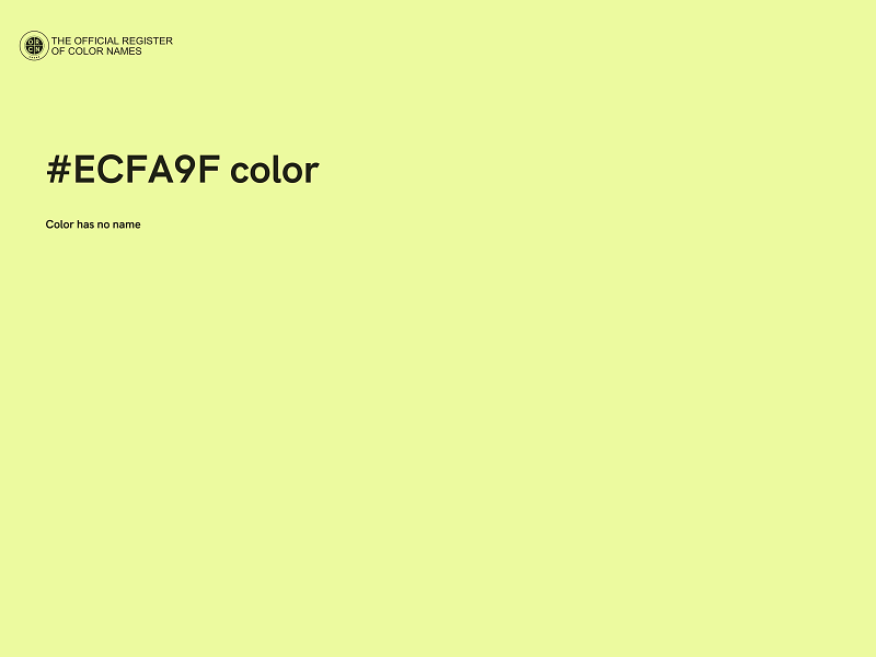 #ECFA9F color image