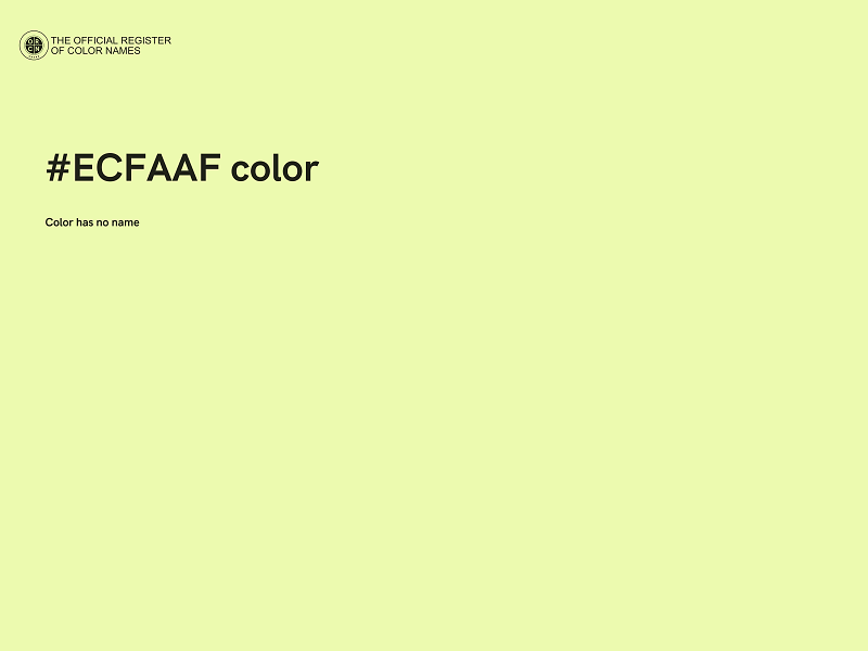 #ECFAAF color image