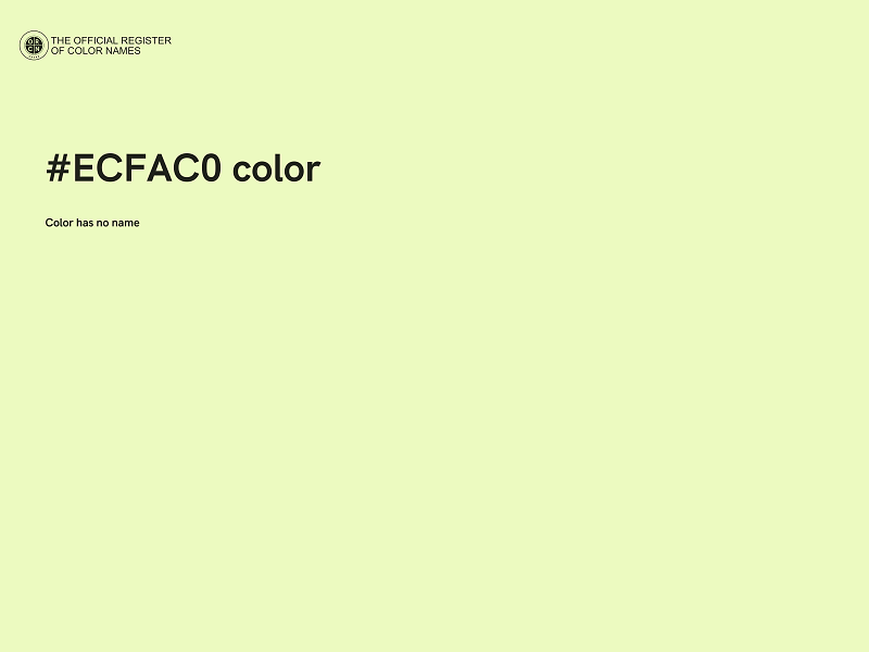 #ECFAC0 color image