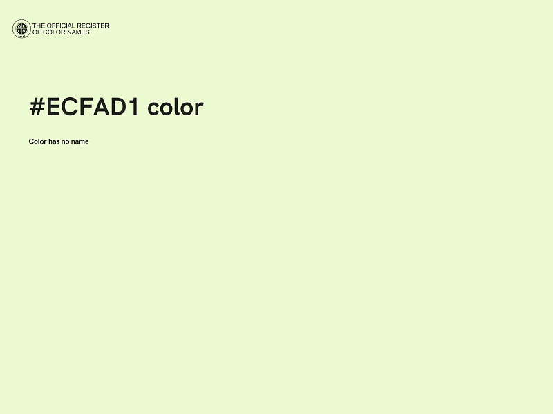 #ECFAD1 color image