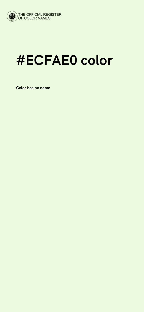 #ECFAE0 color image