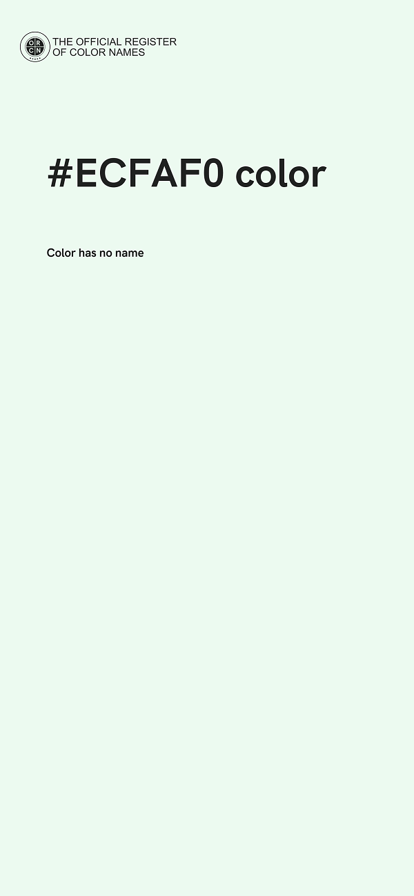 #ECFAF0 color image