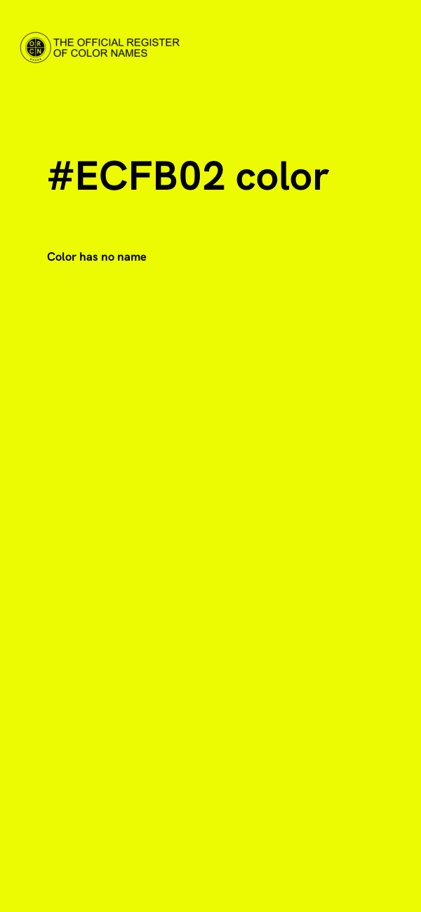 #ECFB02 color image