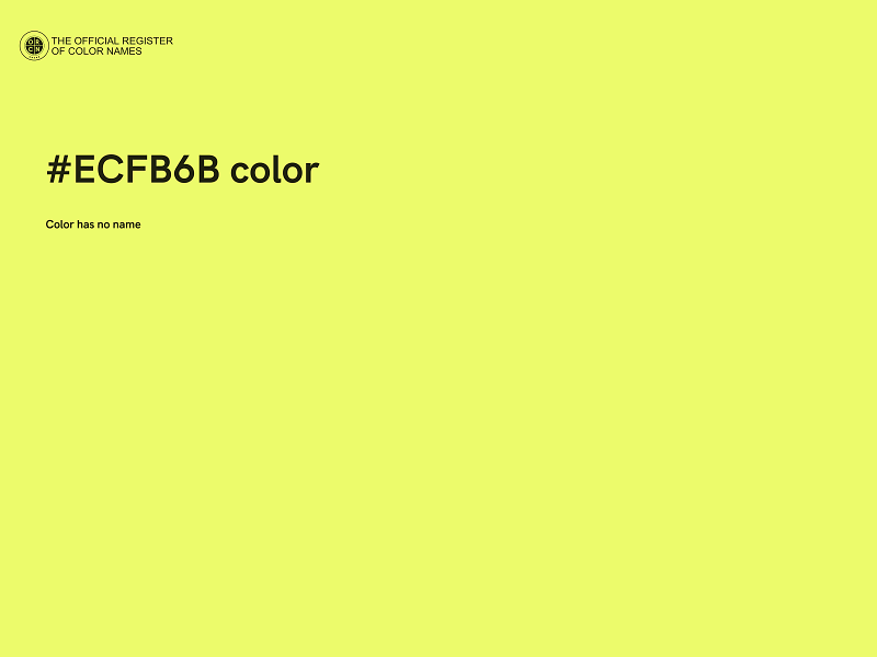 #ECFB6B color image