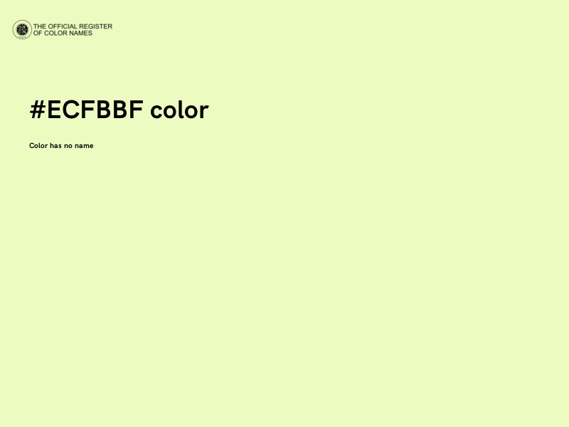 #ECFBBF color image