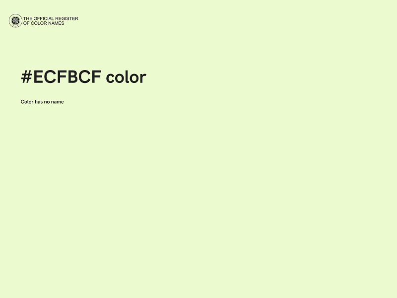 #ECFBCF color image
