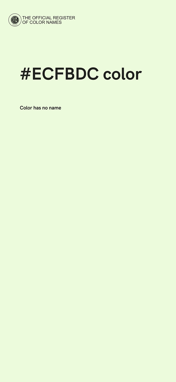 #ECFBDC color image