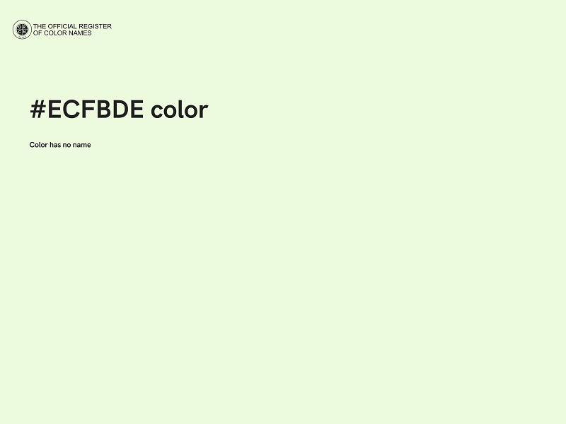 #ECFBDE color image