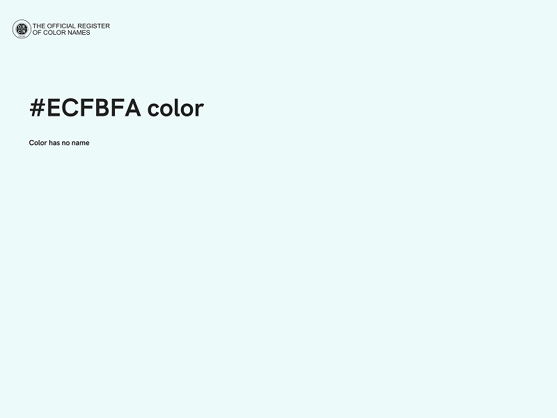 #ECFBFA color image