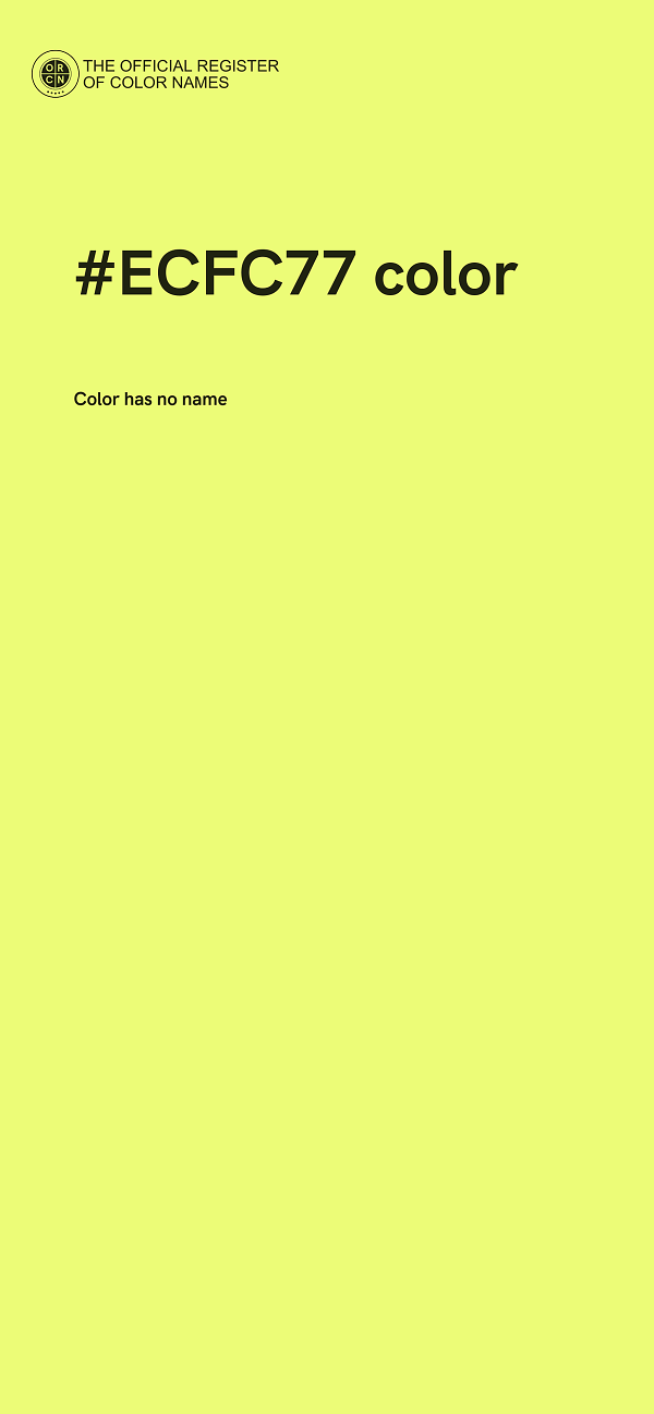 #ECFC77 color image
