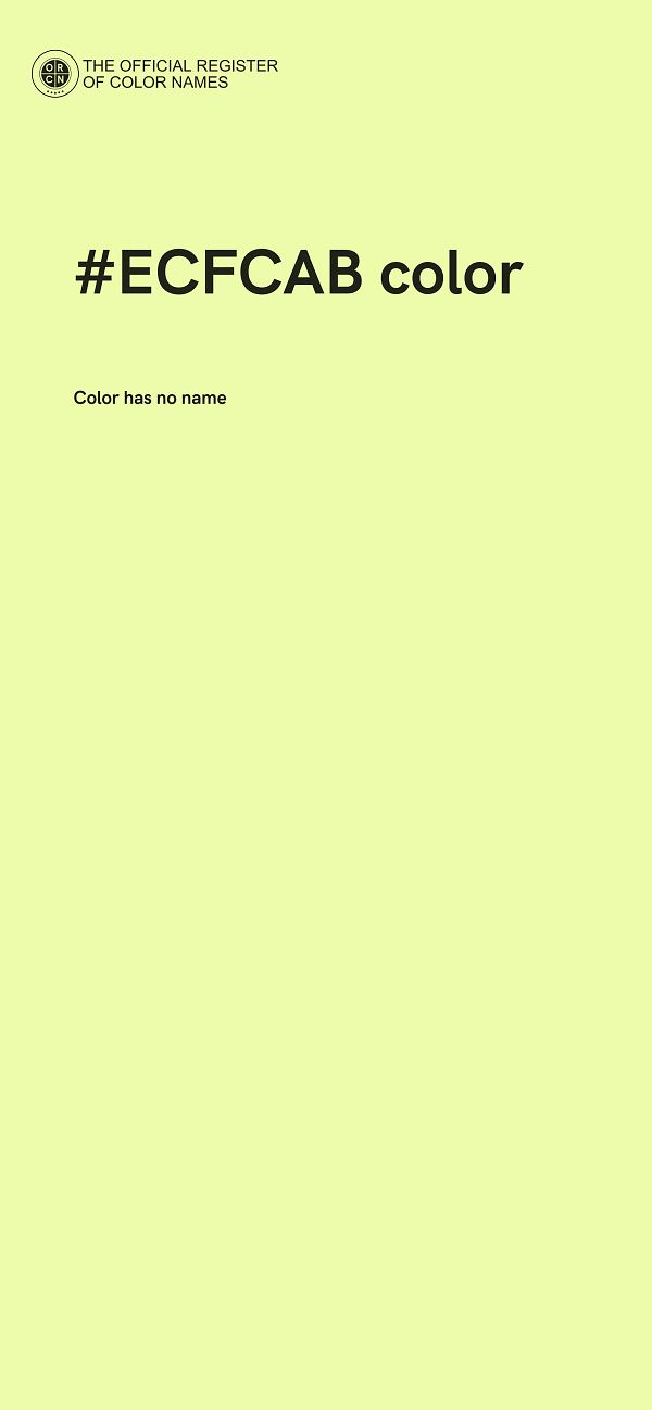 #ECFCAB color image