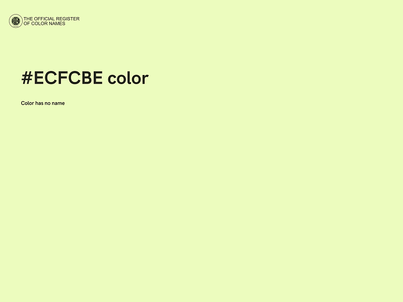 #ECFCBE color image