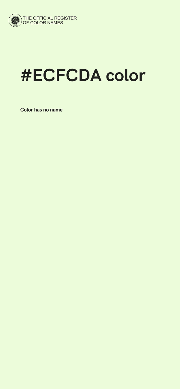 #ECFCDA color image