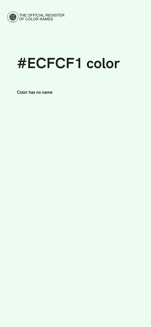 #ECFCF1 color image