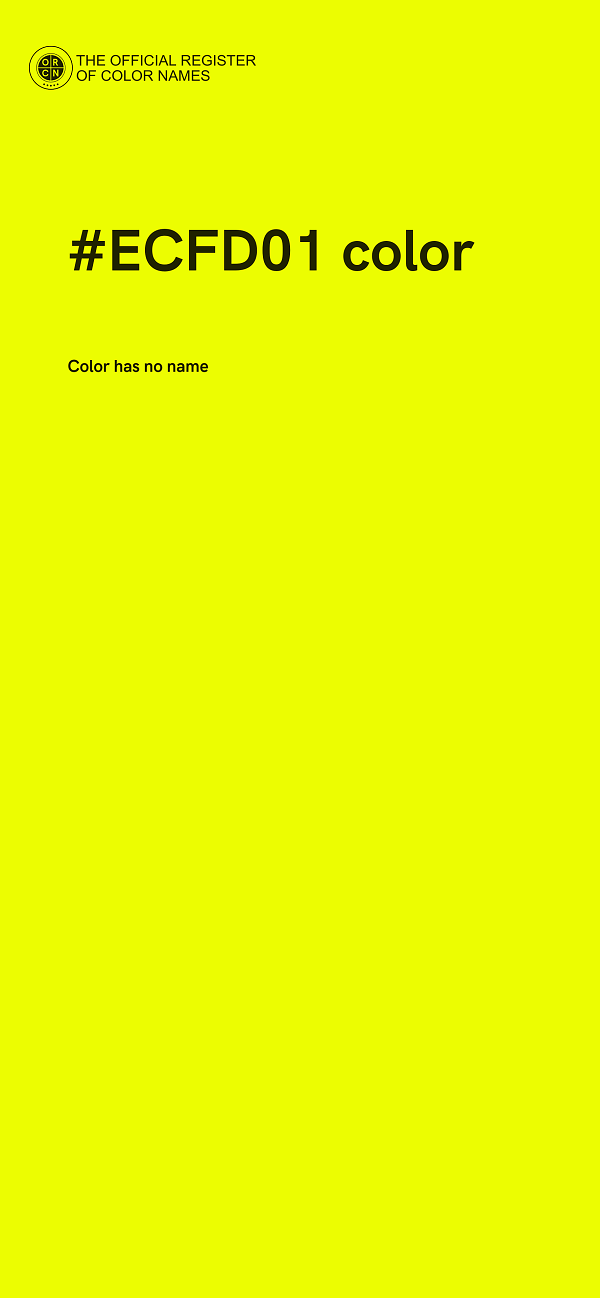 #ECFD01 color image