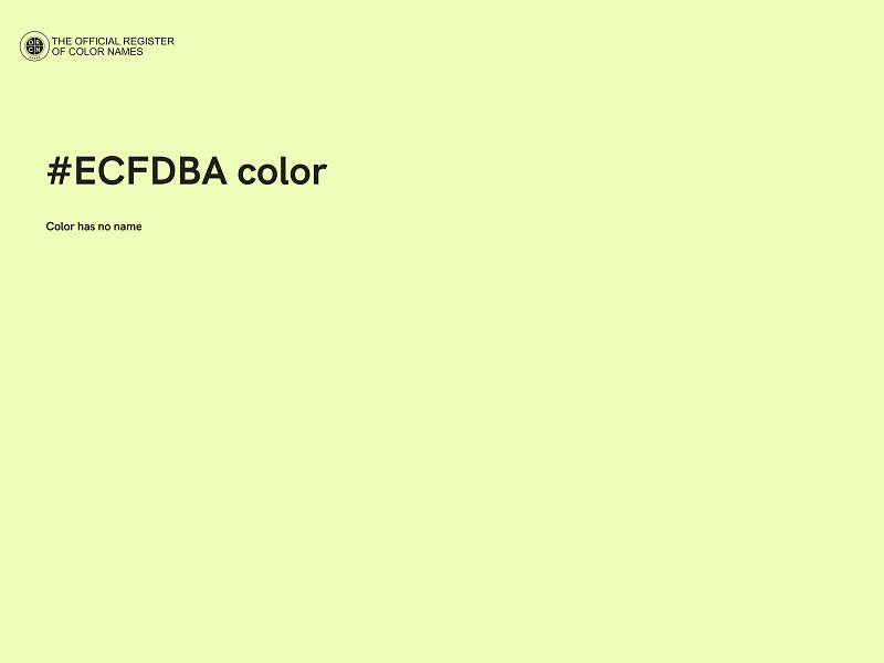 #ECFDBA color image