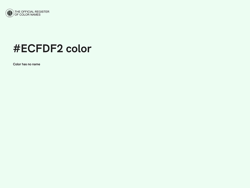 #ECFDF2 color image