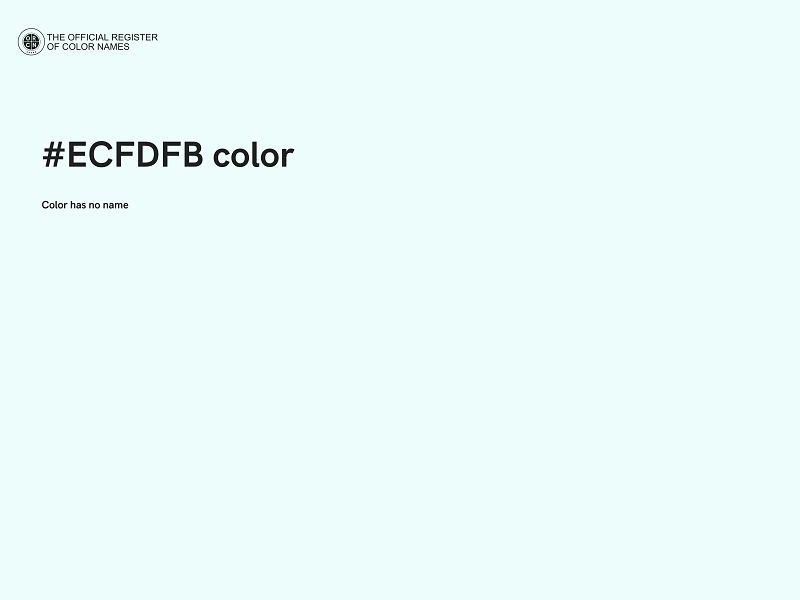 #ECFDFB color image