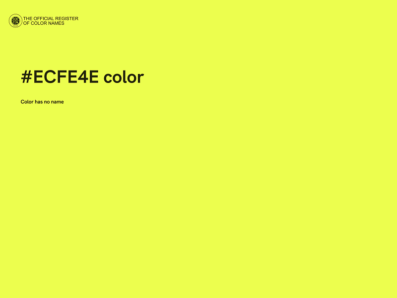 #ECFE4E color image
