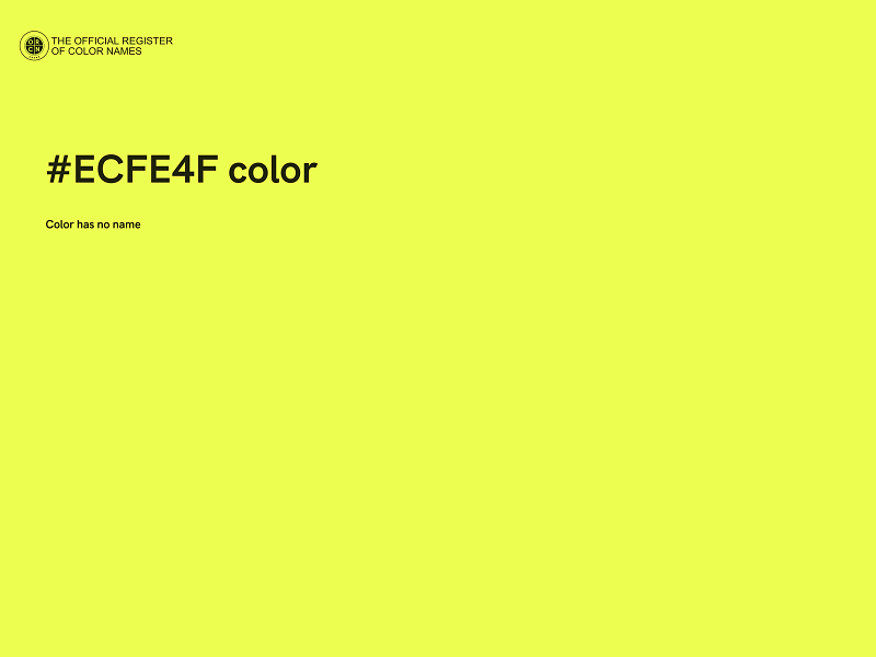 #ECFE4F color image