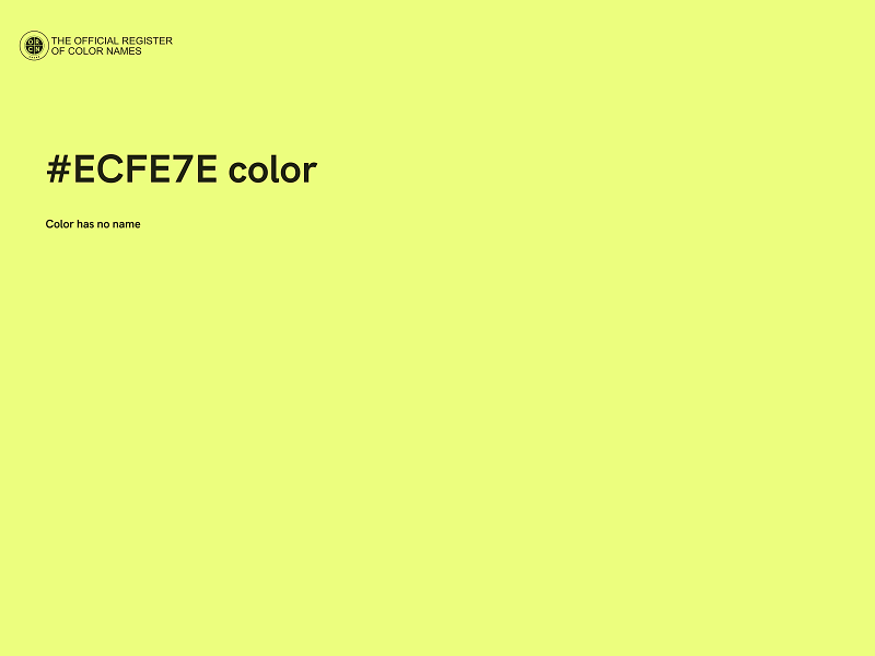 #ECFE7E color image