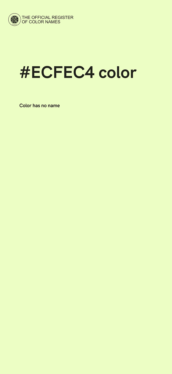 #ECFEC4 color image