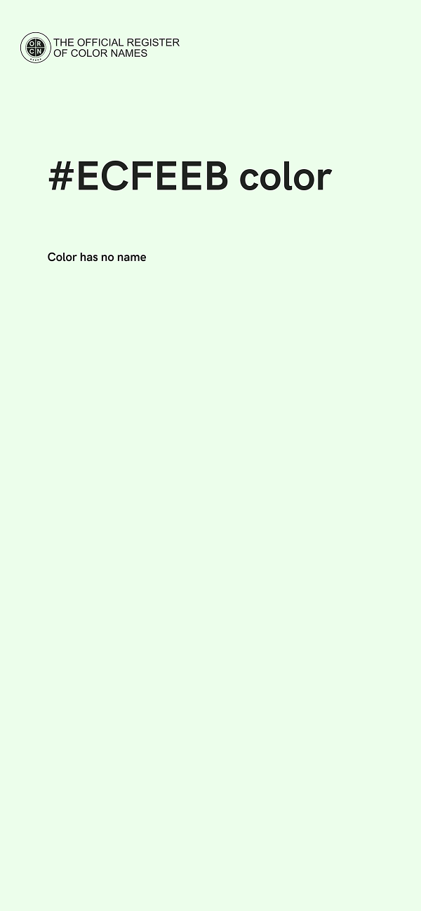 #ECFEEB color image