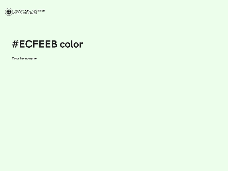 #ECFEEB color image