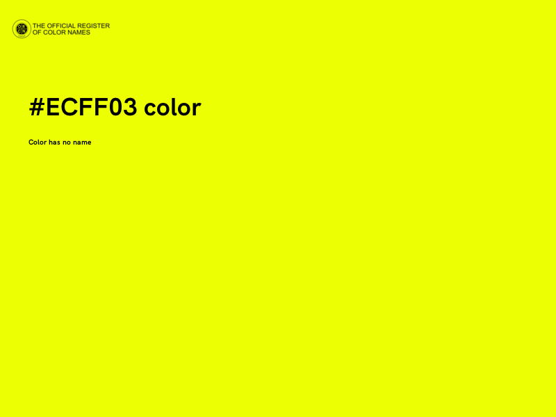 #ECFF03 color image
