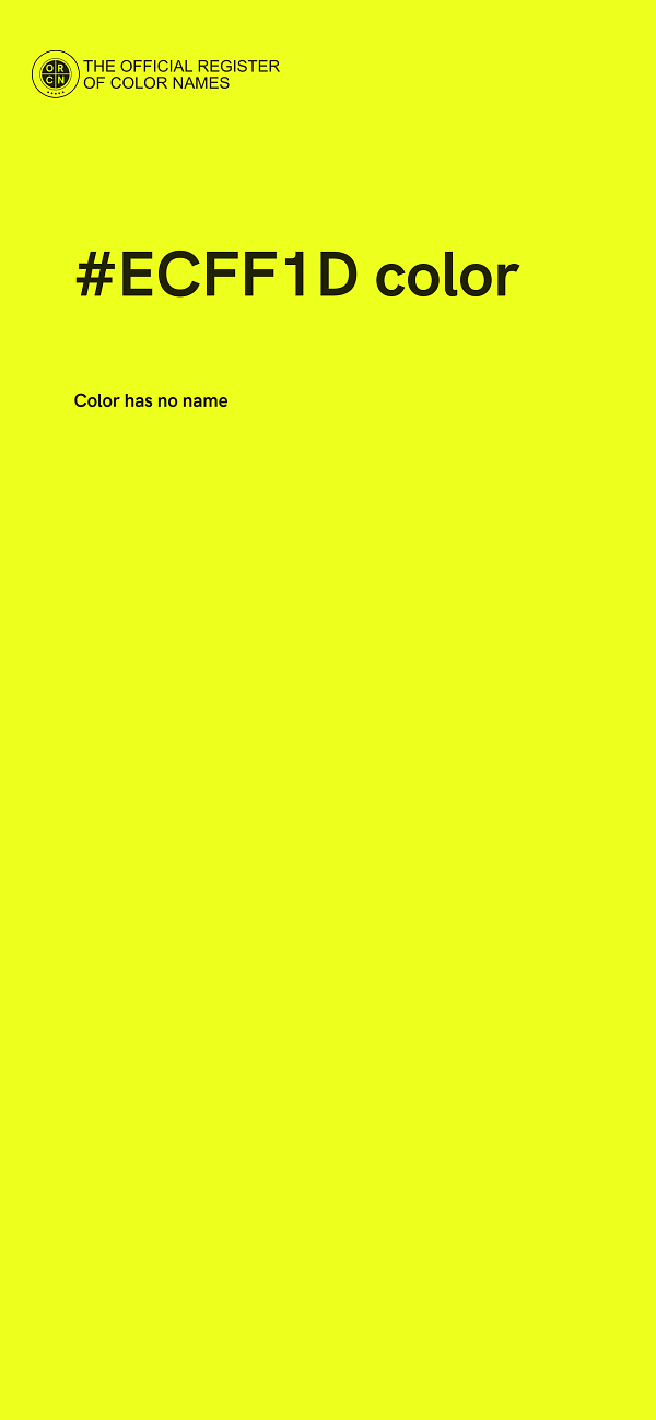 #ECFF1D color image