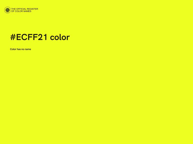 #ECFF21 color image