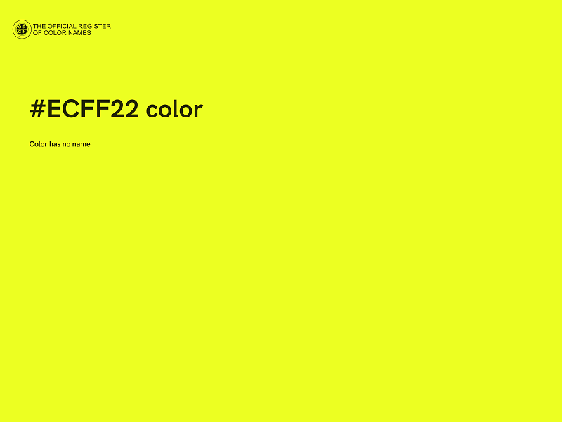 #ECFF22 color image