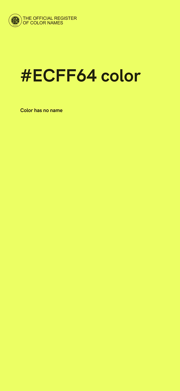 #ECFF64 color image