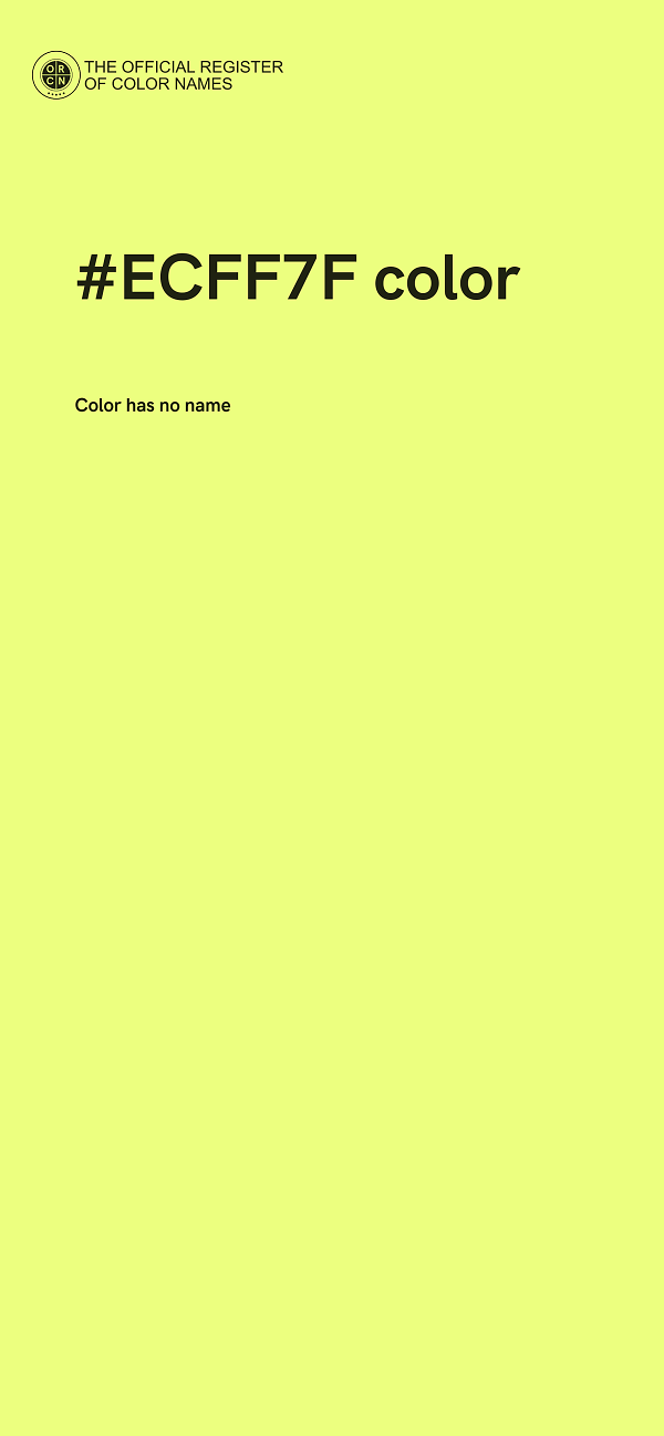 #ECFF7F color image