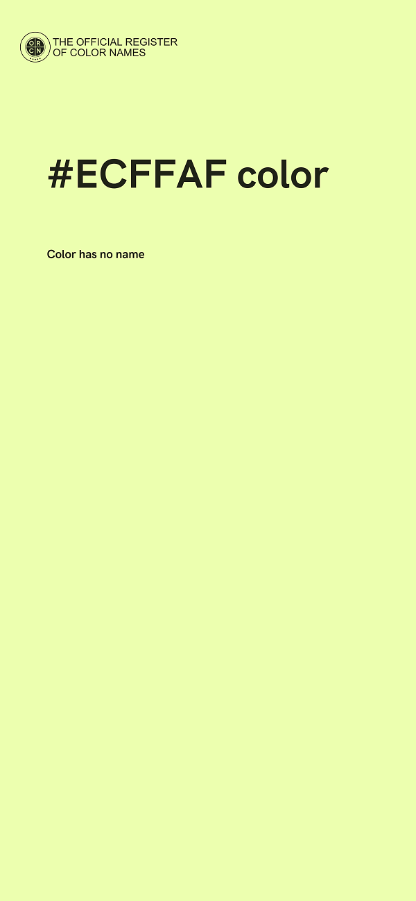 #ECFFAF color image