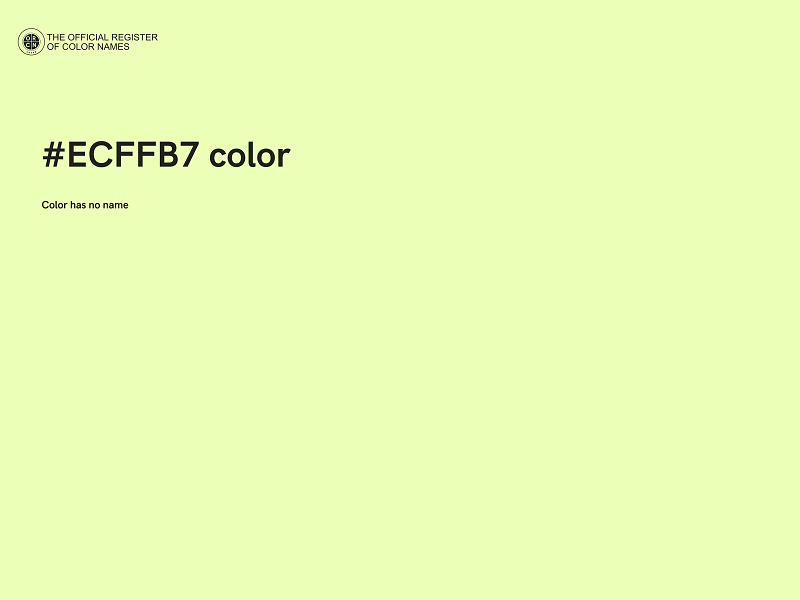 #ECFFB7 color image